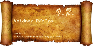 Veidner Róza névjegykártya